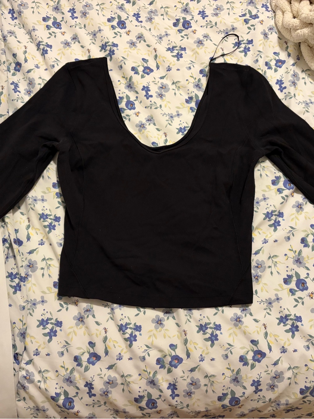lululemon athletica Black Long Sleeve Scoop-Neck Top